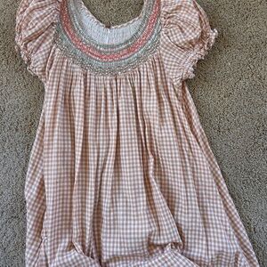 Free People Cream Top with Peach Trim and Multicolor Specks